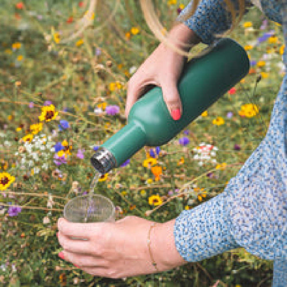 Bouteille à vin isolée sous vide en acier inoxydable à double paroi Credrink de 750 ml pour garder le vin au frais pendant longtemps
