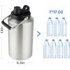 Credrink 1 Gallon Water Jug beer growler Bottle Insulated 128oz Stainless Steel Water Bottle Wide Mouth Double Vacuum Dishwasher Safe BPA Free for Hot & Cold Drinks