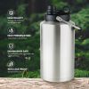 Credrink 1 Gallon Water Jug beer growler Bottle Insulated 128oz Stainless Steel Water Bottle Wide Mouth Double Vacuum Dishwasher Safe BPA Free for Hot & Cold Drinks