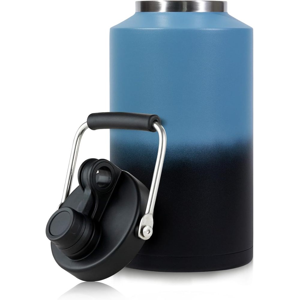 Bouteille isotherme en acier inoxydable de 1 oz avec pichet à eau de 128 gallon de Credrink, bouteille à large ouverture, double vide, lavable au lave-vaisselle, sans BPA, pour boissons chaudes et froides