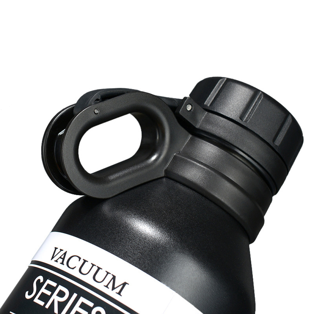 Credrink Growl'r 40oz Double paroi sous vide Triple isolation en acier inoxydable Growler avec poignée et bouchon à vis Adapté aux brasseries Garde la bière froide jusqu'à 48 heures