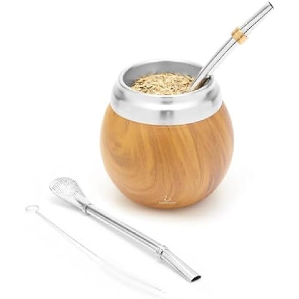 Bombilla de calabaza Credrink para yerba mate, filtro para beber, acero inoxidable 304 de grado alimenticio, cuchara de 6.1 pulgadas de largo, bombillas, pajitas para té mate