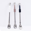 Credrink Yerba Mate Bombilla Gourd Drinking Filter Straws 304 Food-Grade Stainless Steel 19.5cm Long Spoon Bombillas Straws for Mate Tea Set