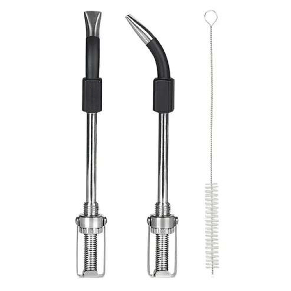 Credrink yerba mate bombilla square version with spring straw yerba mate tea fliter spoon straw