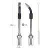 Credrink yerba mate bombilla square version with spring straw yerba mate tea fliter spoon straw