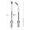 Credrink yerba mate bombilla square version with spring straw yerba mate tea fliter spoon straw