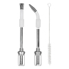 Credrink yerba mate bombilla square version with spring straw yerba mate tea fliter spoon straw