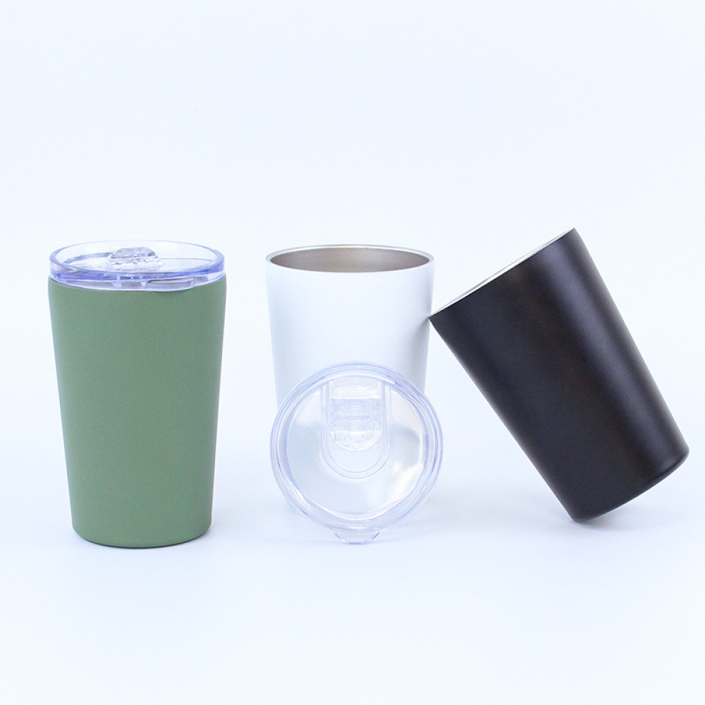 Gobelet à café de voyage Credrink 12 oz Tasse à lait isolée avec couvercle Thermos à café anti-fuite Gobelet à café pour boissons chaudes et froides Tasse thermique réutilisable en acier inoxydable