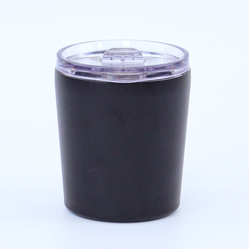 Credrink Mini lindo vaso de café para viajes, taza de café aislada de 8 oz con tapa, termo de café a prueba de fugas, vaso de café para bebidas frías y calientes, taza térmica reutilizable de acero inoxidable
