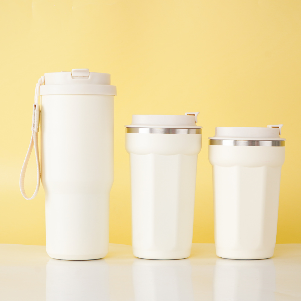 Vaso de viaje Credrink Coffee de 26 oz, 16 oz y 14 oz, taza térmica con tapa funcional 2 en 1, a prueba de fugas, para bebidas frías y calientes, taza térmica reutilizable de acero inoxidable.