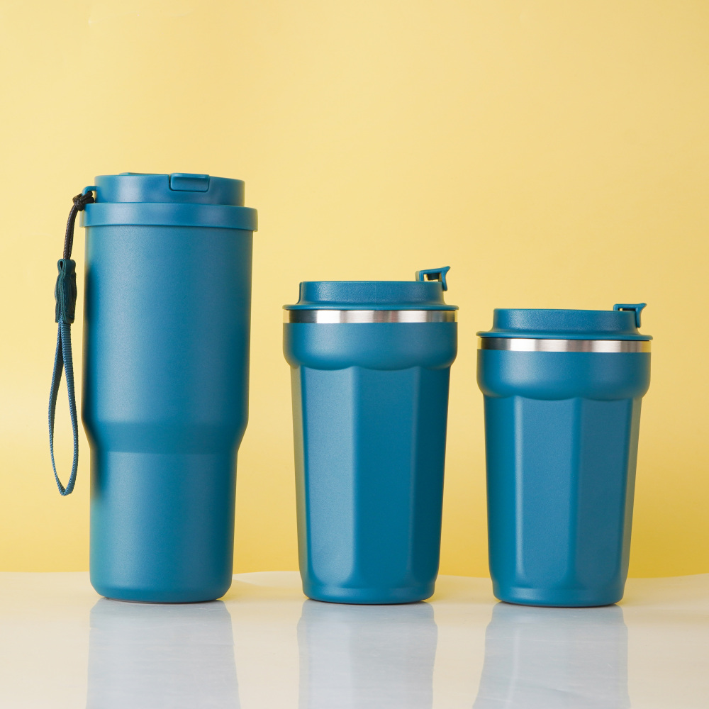 Vaso de viaje Credrink Coffee de 26 oz, 16 oz y 14 oz, taza térmica con tapa funcional 2 en 1, a prueba de fugas, para bebidas frías y calientes, taza térmica reutilizable de acero inoxidable.