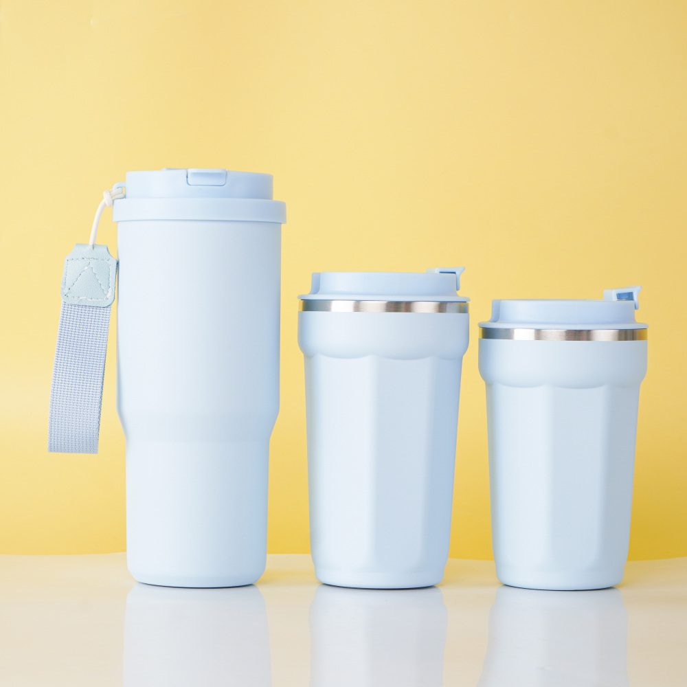 Vaso de viaje Credrink Coffee de 26 oz, 16 oz y 14 oz, taza térmica con tapa funcional 2 en 1, a prueba de fugas, para bebidas frías y calientes, taza térmica reutilizable de acero inoxidable.