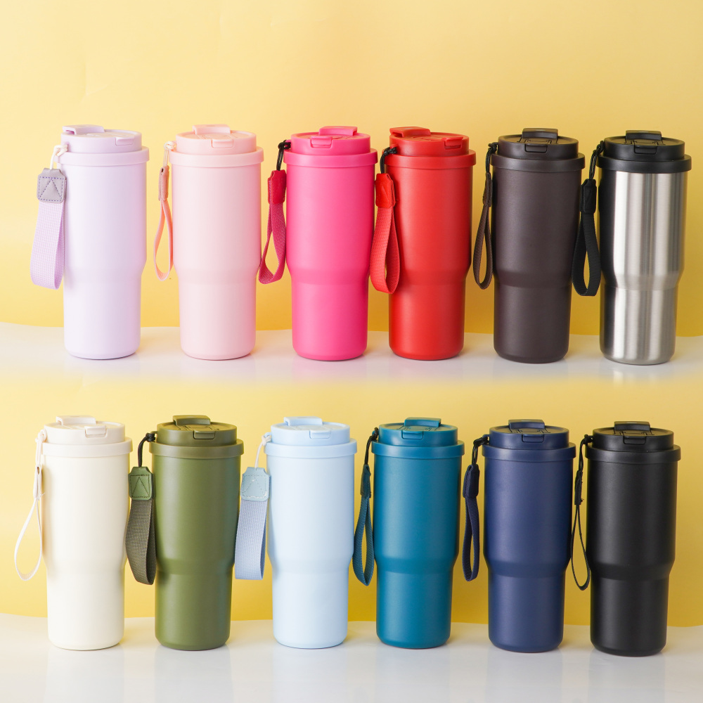 Vaso de viaje Credrink Coffee de 26 oz/780 ml, taza térmica con tapa funcional 2 en 1, a prueba de fugas, para bebidas frías y calientes, taza térmica reutilizable de acero inoxidable.