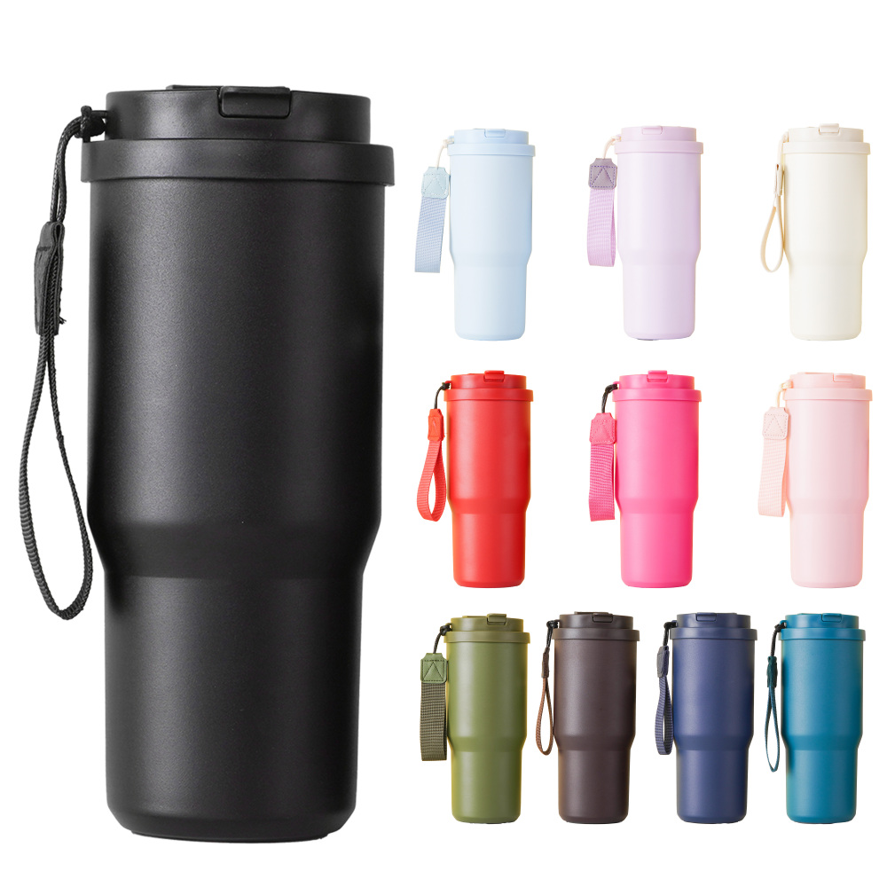 Vaso de viaje Credrink Coffee de 26 oz/780 ml, taza térmica con tapa funcional 2 en 1, a prueba de fugas, para bebidas frías y calientes, taza térmica reutilizable de acero inoxidable.