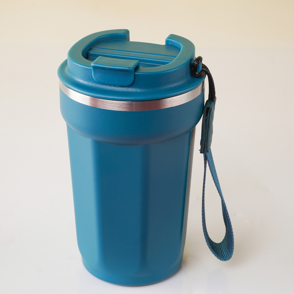 Vaso de viaje Credrink Coffee reabastecido, taza de café aislada de 16 oz/14 oz con tapa, termo de café a prueba de fugas, vaso de café para bebidas frías y calientes, taza térmica reutilizable de acero inoxidable