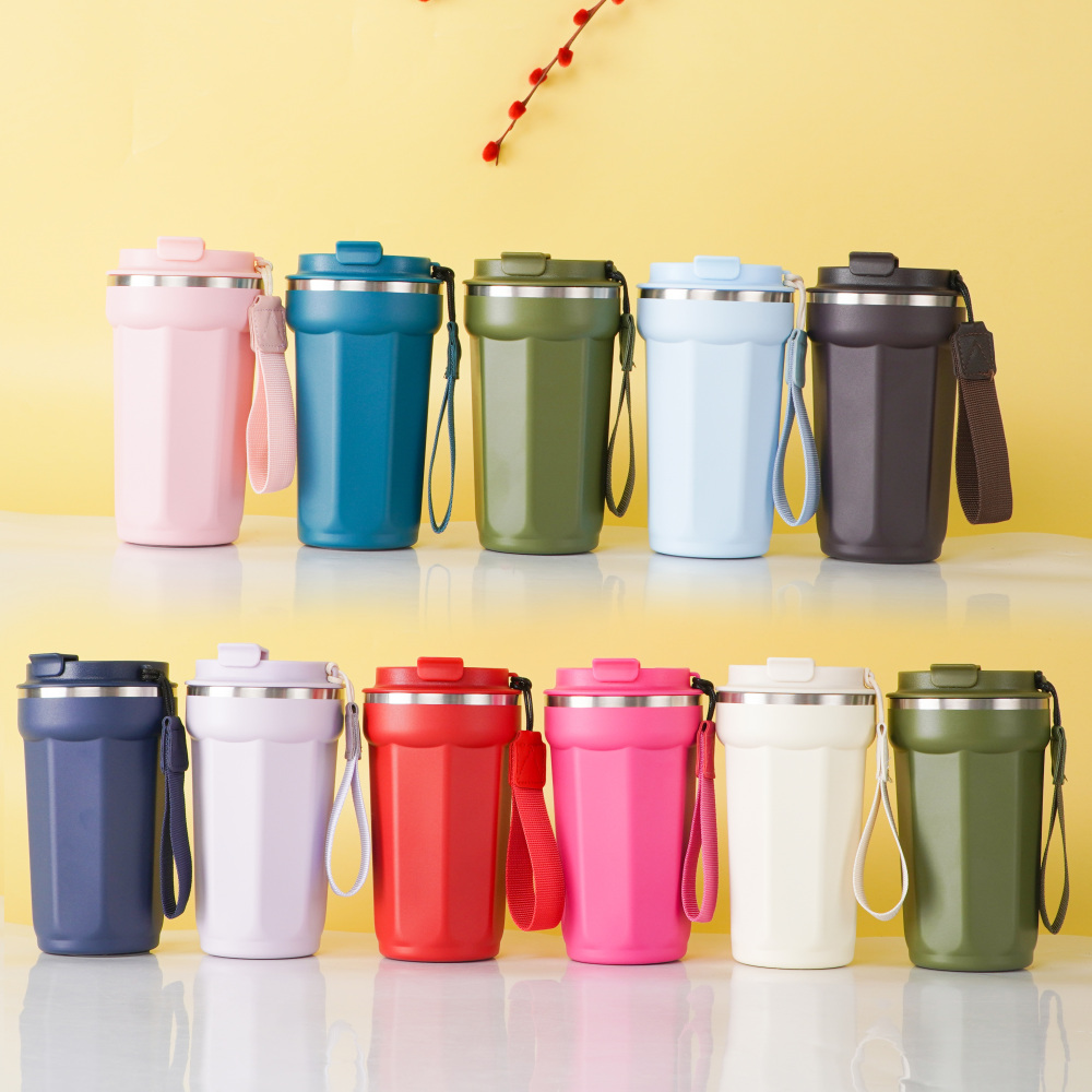 Credrink Coffee Travel tumbler restocked 16oz/14oz Insulated Coffee Mug with lid Leak proof Coffee Thermos Coffee Tumbler for Hot Cold Drinks Stainless Steel Reusable Thermal Cup