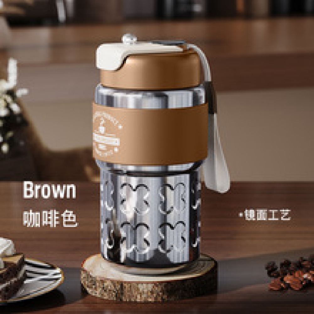 Vaso de viaje de café al vacío de doble pared Credrink, interior 316, exterior 304, taza de café con tapa, termo de café a prueba de fugas, vaso de café para bebidas frías y calientes, taza térmica reutilizable de acero inoxidable