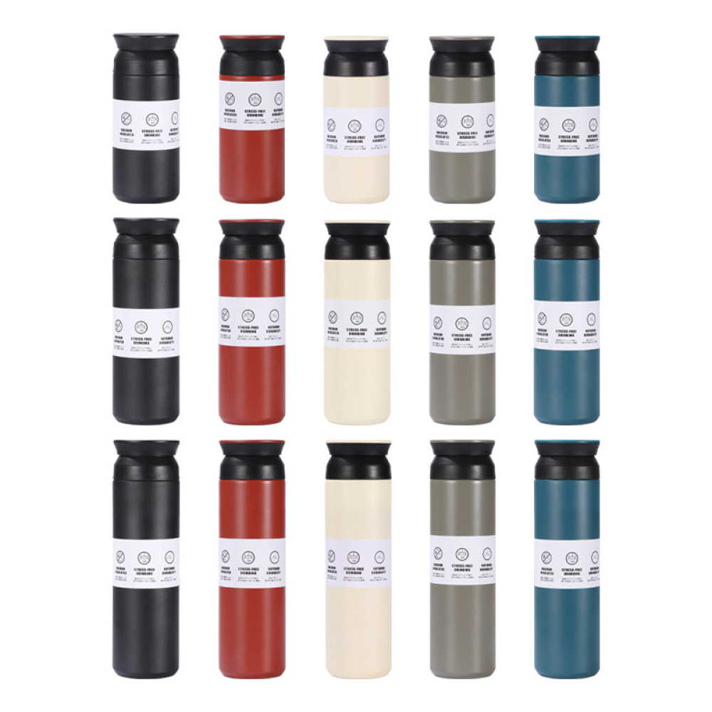 Credrink 500ml 커피 여행 머그 17oz 뚜껑이 있는 단열 커피 머그 누수 방지 커피 보온병 커피 텀블러 따뜻한 차가운 음료용 스테인리스 스틸 재사용 가능 열 컵