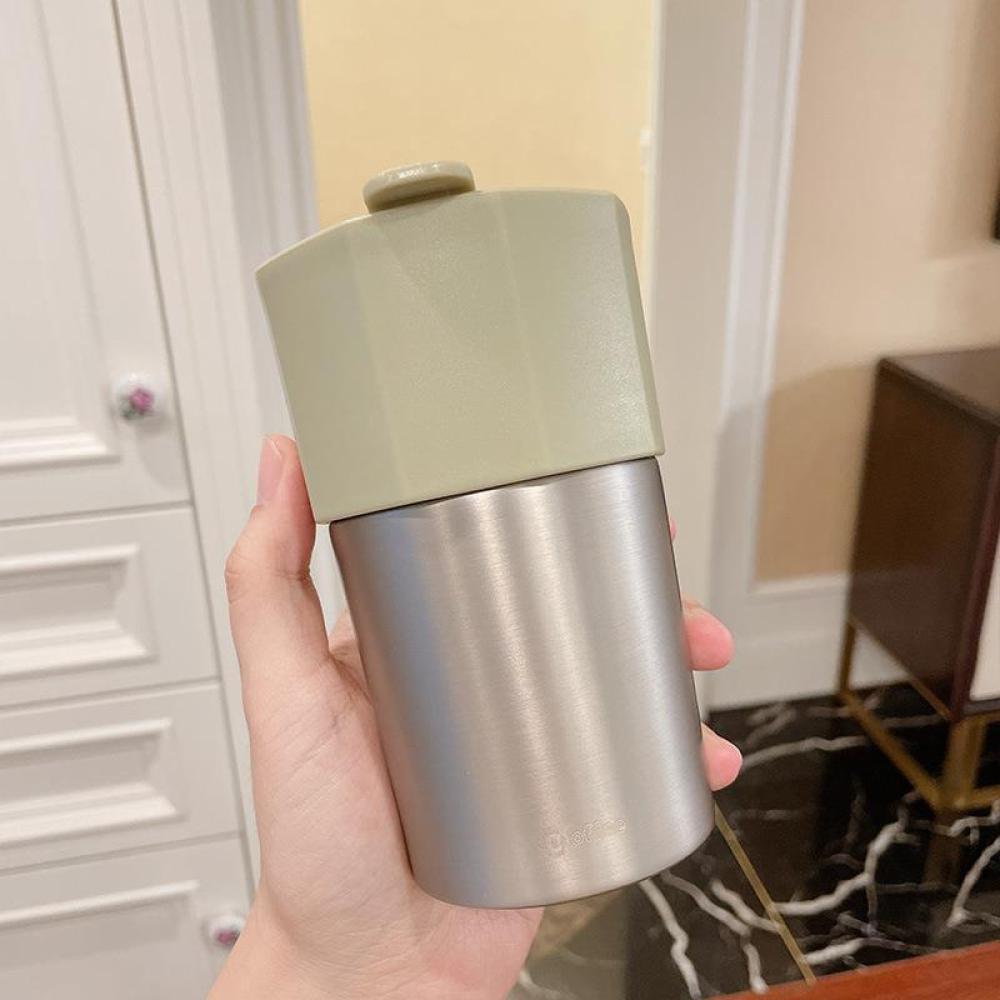 Vaso de viaje para café Credrink, taza de café aislada con tapa, termo para café a prueba de fugas, vaso de café para bebidas frías y calientes, taza térmica reutilizable de acero inoxidable