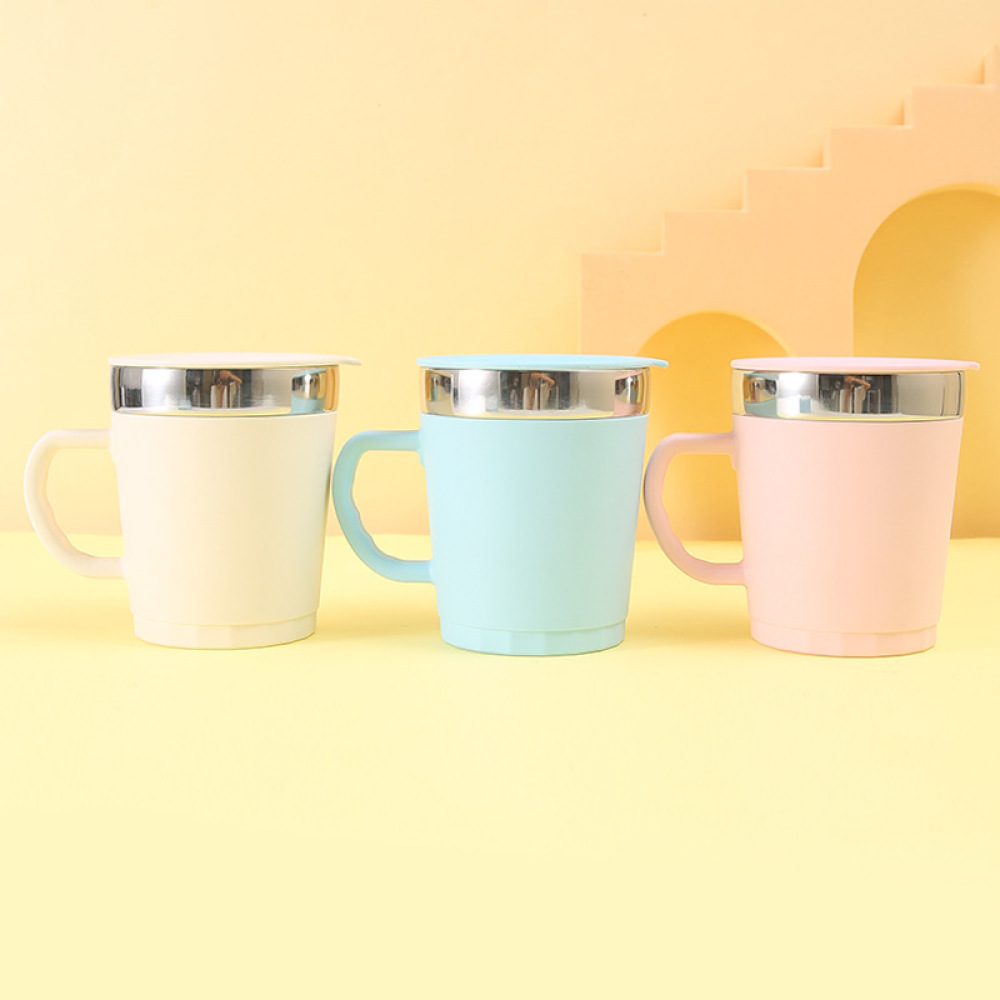 크레드링크 커피 여행용 텀블러 귀여운 더블월 커피 머그 손잡이와 뚜껑 포함