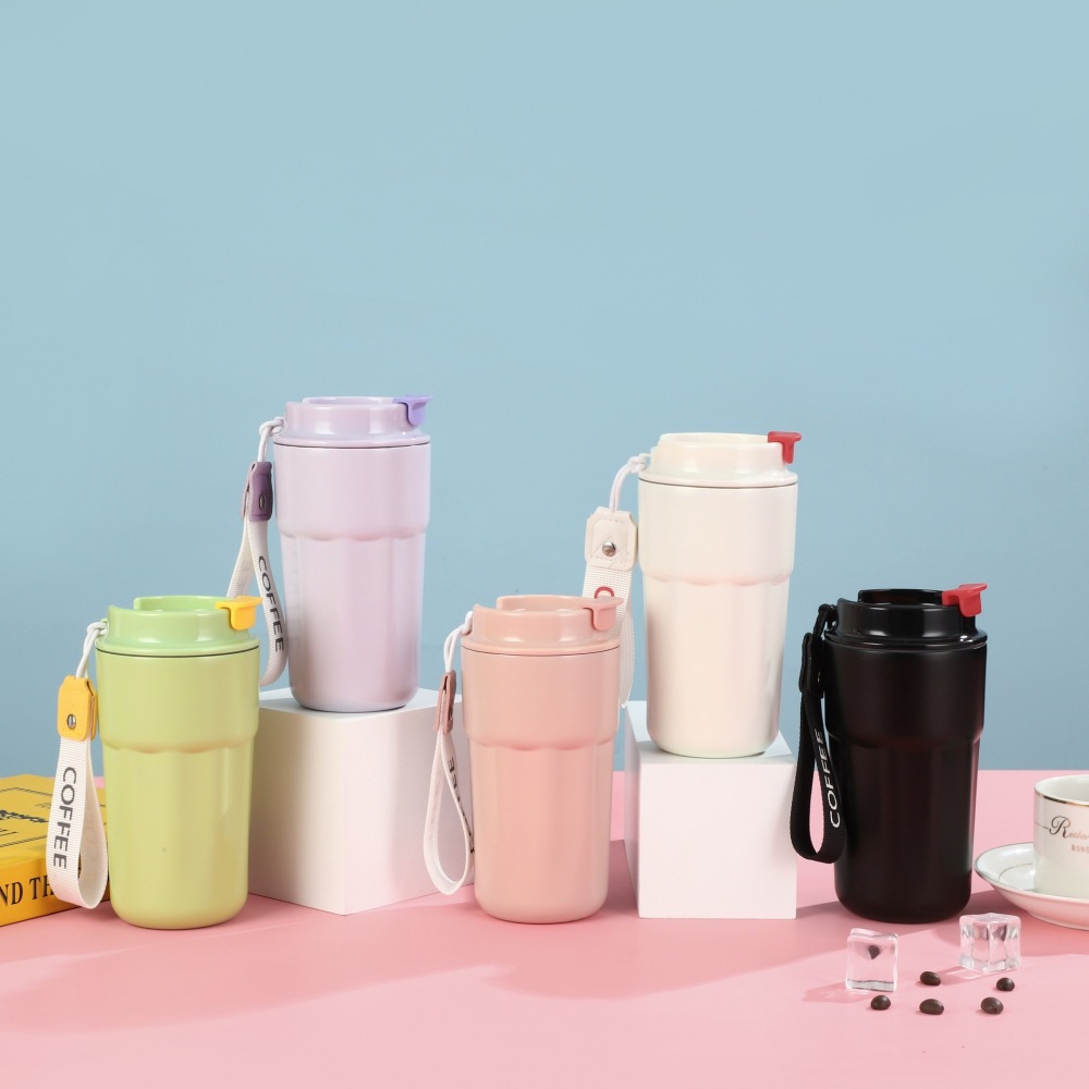 Credrink Coffee Travel tumbler 12oz Insulated Coffee Mug with Lid Leak proof Coffee Thermos Coffee Tumbler for Hot Cold Drinks Stainless Steel Reusable Thermal Cup