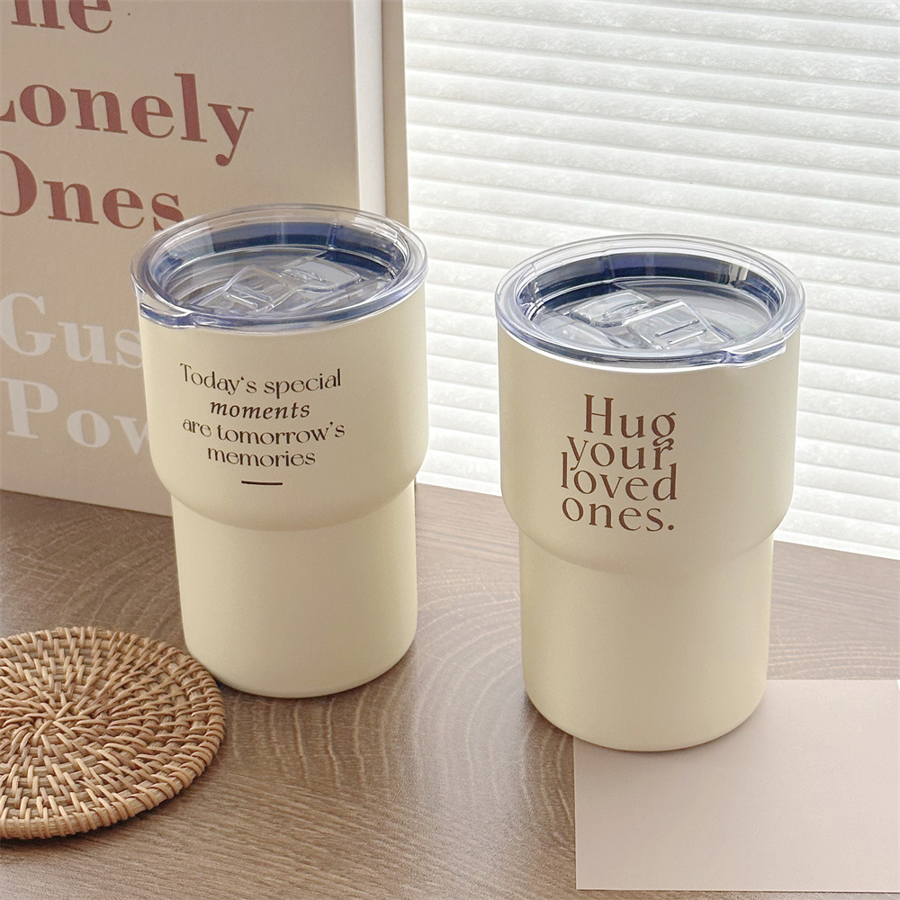 Стакан для кофе Credrink 500 мл с симпатичным дизайном, двойной стенкой, вакуумной изоляцией и герметичной крышкой