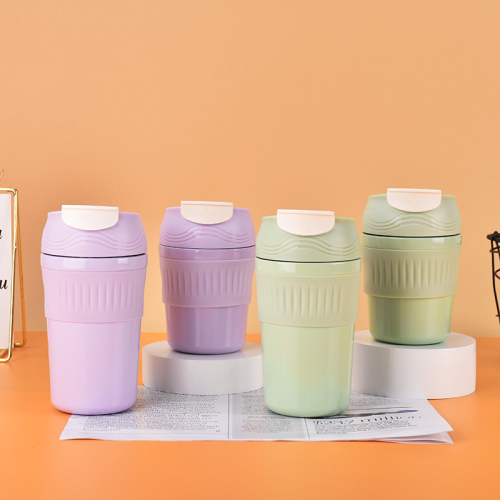 Credrink Coffee Travel tumbler 350ml 500ml Insulated Coffee Mug with Lid Leak proof Coffee Thermos Coffee Tumbler for Hot Cold Drinks Stainless Steel Reusable Thermal Cup