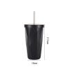 Credrink Coffee Travel Tumbler 16oz Tasse à café isotherme avec couvercle Thermos à café anti-fuite avec paille Gobelet à café pour boissons chaudes et froides Tasse thermique réutilisable en acier inoxydable