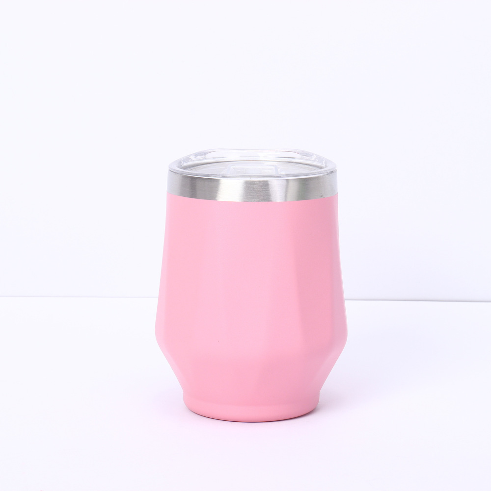 Gobelet à café de voyage Credrink 12 oz Tasse à café isotherme avec couvercle Gobelet à vin à double paroi anti-fuite pour boissons chaudes et froides Tasse thermique réutilisable en acier inoxydable