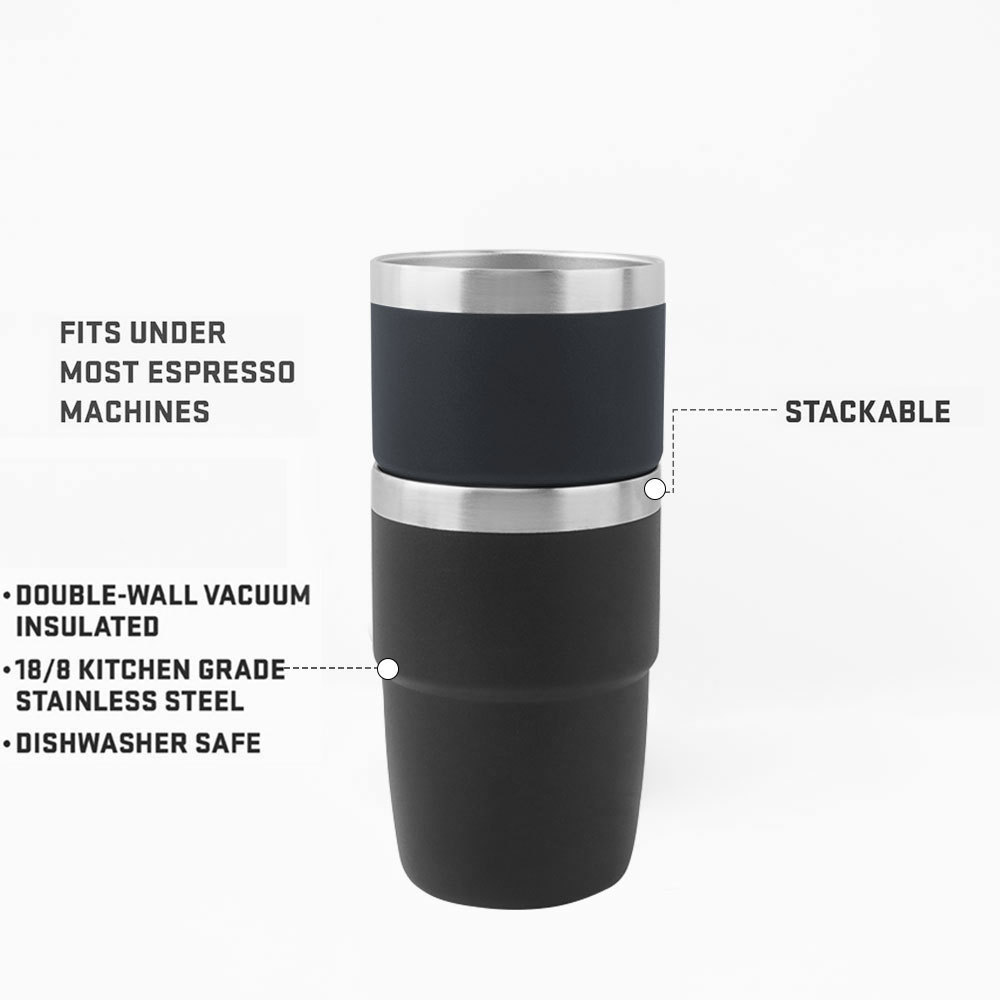 Стакан для кофе Credrink 240 мл с двойными стенками, термоизолированная вакуумная чашка для эспрессо, кофейная кружка 