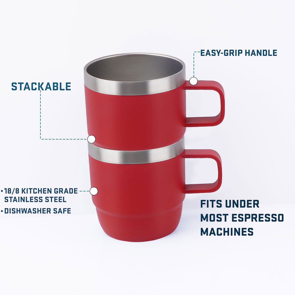 Credrink 180ml double wall Coffee Travel tumbler Insulated vacuum Stackable espresso cup Coffee Mug 