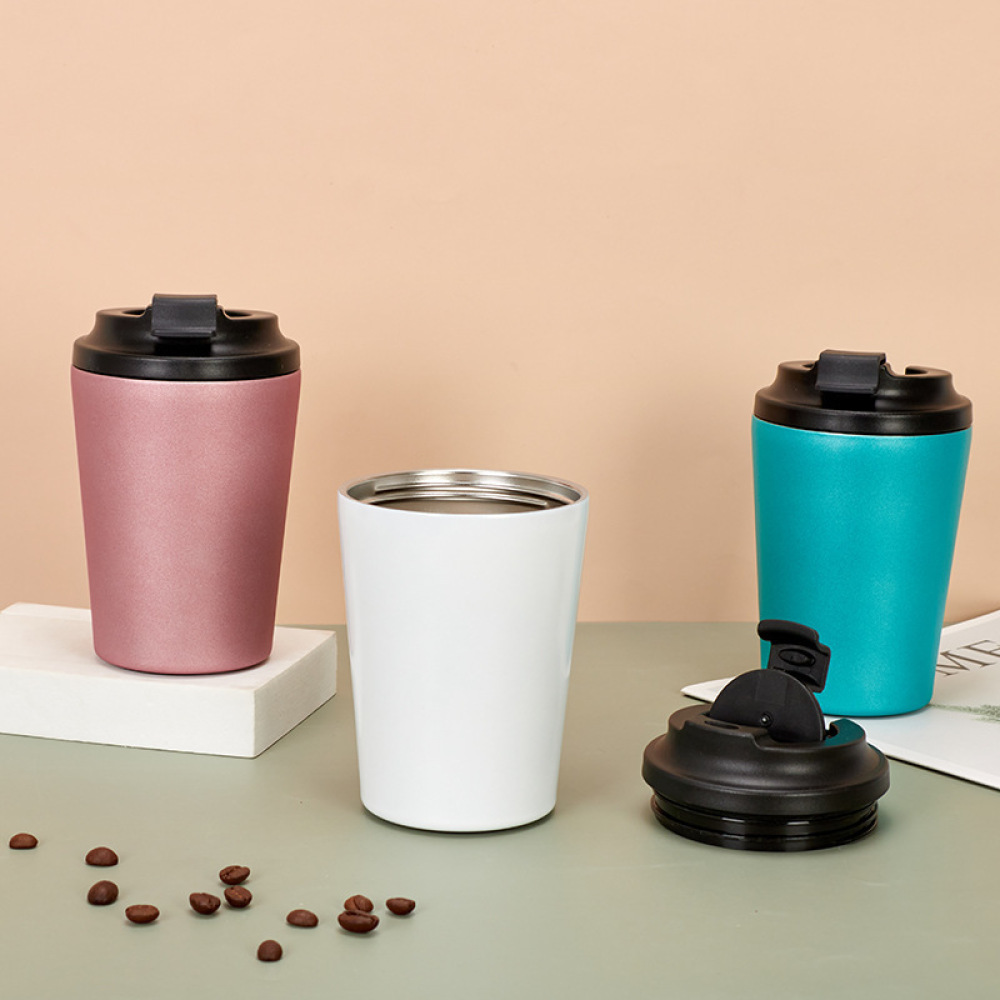 Tasse à café isotherme de voyage Credrink de 12 oz avec couvercle, thermos à café anti-fuite pour boissons chaudes et froides, tasse thermique réutilisable en acier inoxydable