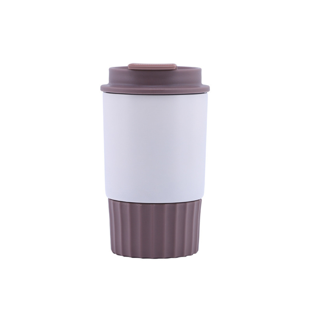 Vaso de café de viaje con forma octogonal de Credrink, taza de café aislada con tapa, termo de café a prueba de fugas, vaso de café para bebidas frías y calientes, taza térmica reutilizable de acero inoxidable