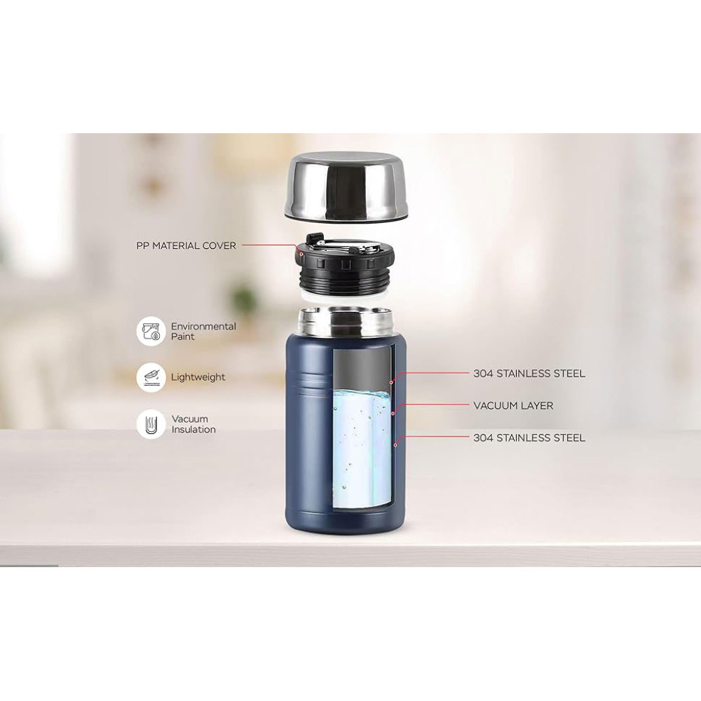 Récipient alimentaire isotherme Credrink 25 et 17 oz Jusqu'à 12 h de chaud et 24 h de froid Pot et cuillère isothermes en acier inoxydable 316 pour aliments chauds et soupes pour adultes