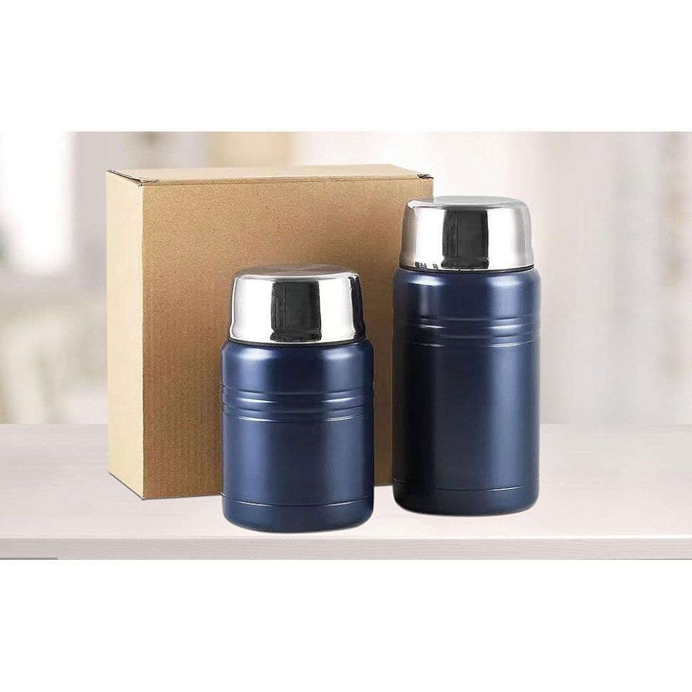 Récipient alimentaire isotherme Credrink 25 et 17 oz Jusqu'à 12 h de chaud et 24 h de froid Pot et cuillère isothermes en acier inoxydable 316 pour aliments chauds et soupes pour adultes