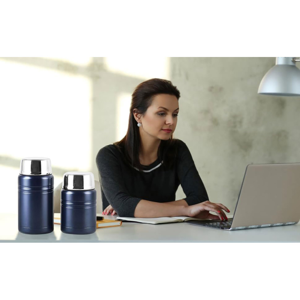 Récipient alimentaire isotherme Credrink 25 et 17 oz Jusqu'à 12 h de chaud et 24 h de froid Pot et cuillère isothermes en acier inoxydable 316 pour aliments chauds et soupes pour adultes