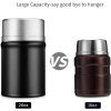 Credrink Insulated Food Jar 26oz Wide_Mouth Thermoses Stainless Steel Lunch Container Leak Proof Vacuum Thermal Flask