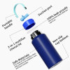 Credrink wholesale HYDRO FLASK Wide Mouth vacuum insulated stainless steel water bottle with leakproof closeable straw lid for cold water drinks sports travel car and school