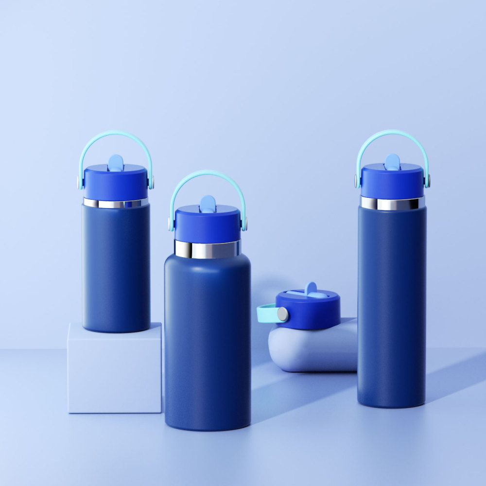 Bouteille d'eau isolée sous vide en acier inoxydable à large ouverture HYDRO FLASK de Credrink en gros avec couvercle à paille refermable étanche pour boissons d'eau froide, sport, voyage, voiture et école