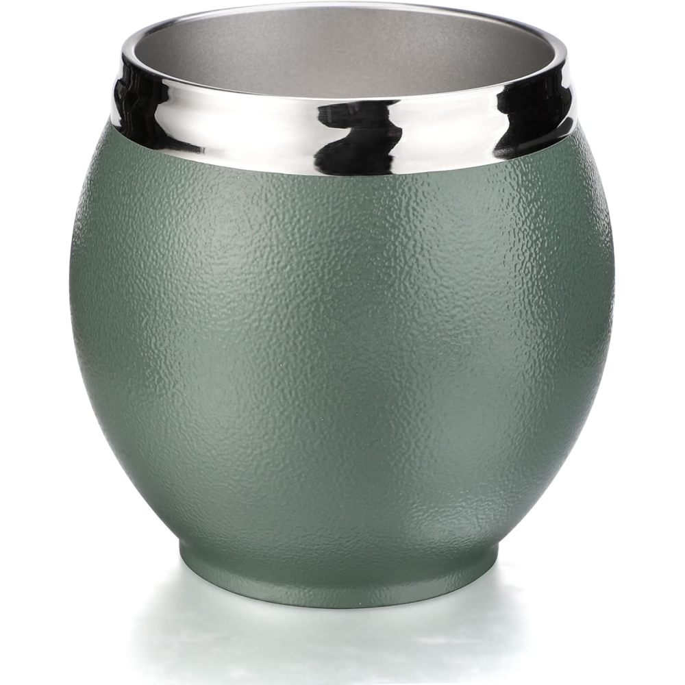 Mate de acero inoxidable de 9 oz con doble pared de Credrink para yerba mate