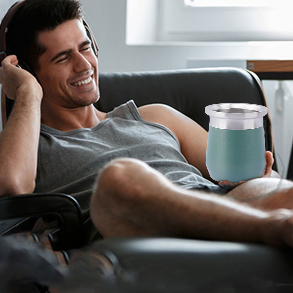 Mate de acero inoxidable de 280 ml con doble pared de Credrink