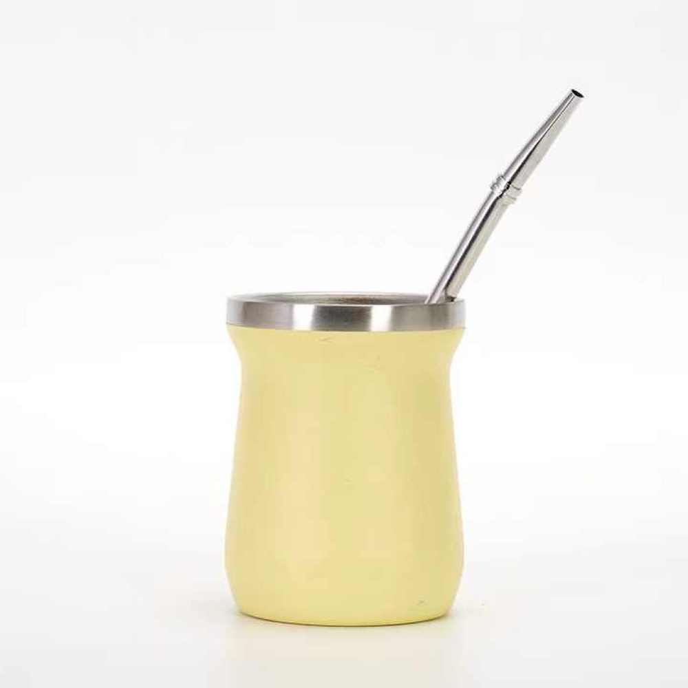 Mate de acero inoxidable de 6 oz con doble pared de Credrink para yerba mate