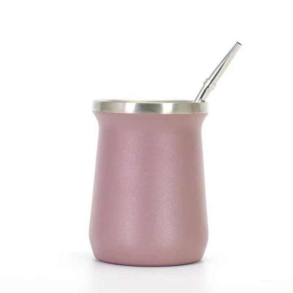 Mate de acero inoxidable de 6 oz con doble pared de Credrink para yerba mate