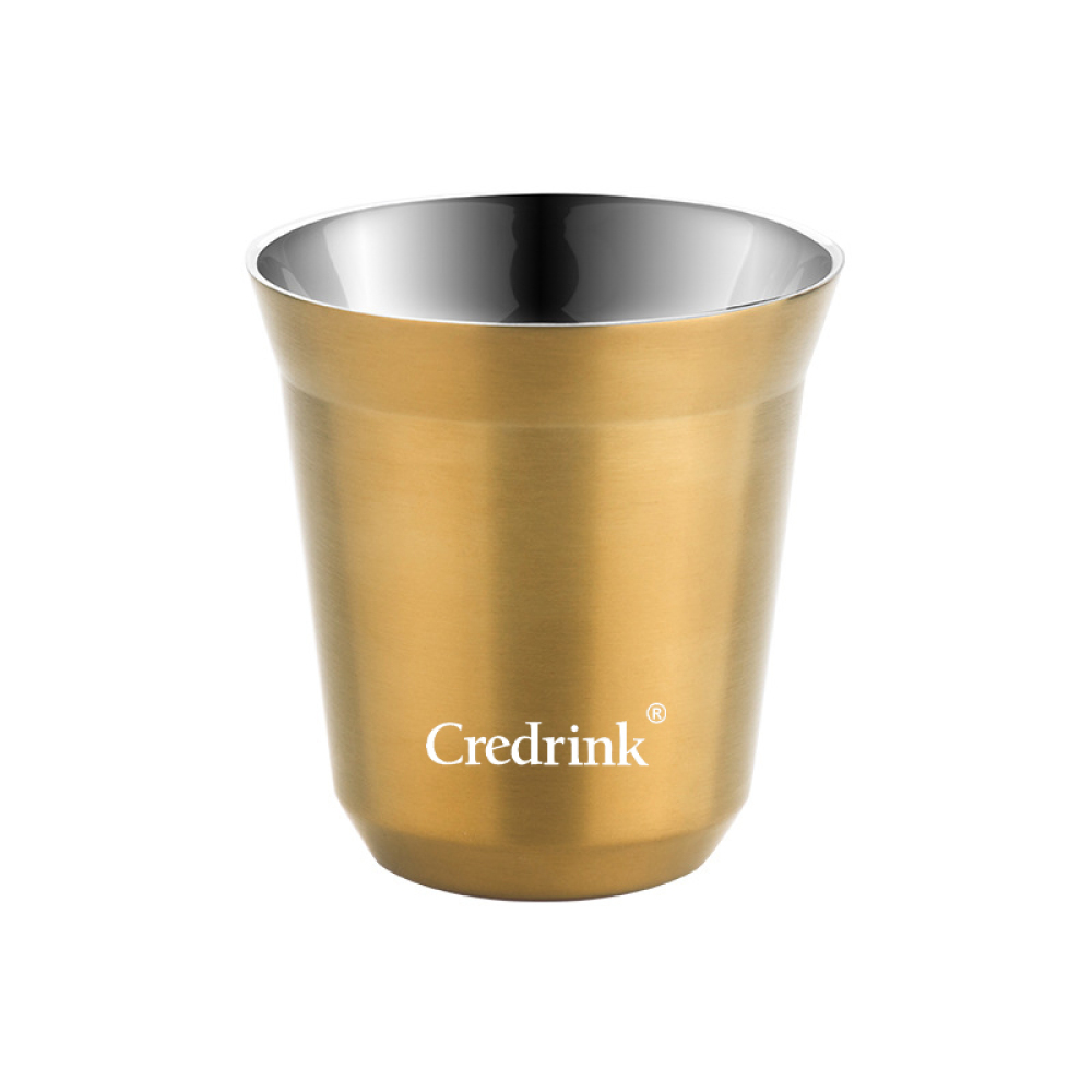Mate de acero inoxidable de 160 ml con doble pared de Credrink