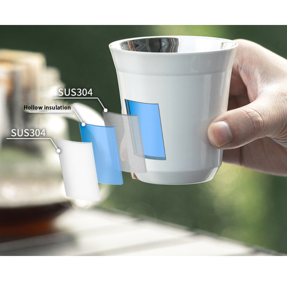 Mate de calabaza de acero inoxidable de 80 ml de Credrink, taza de té de doble pared para yerba mate