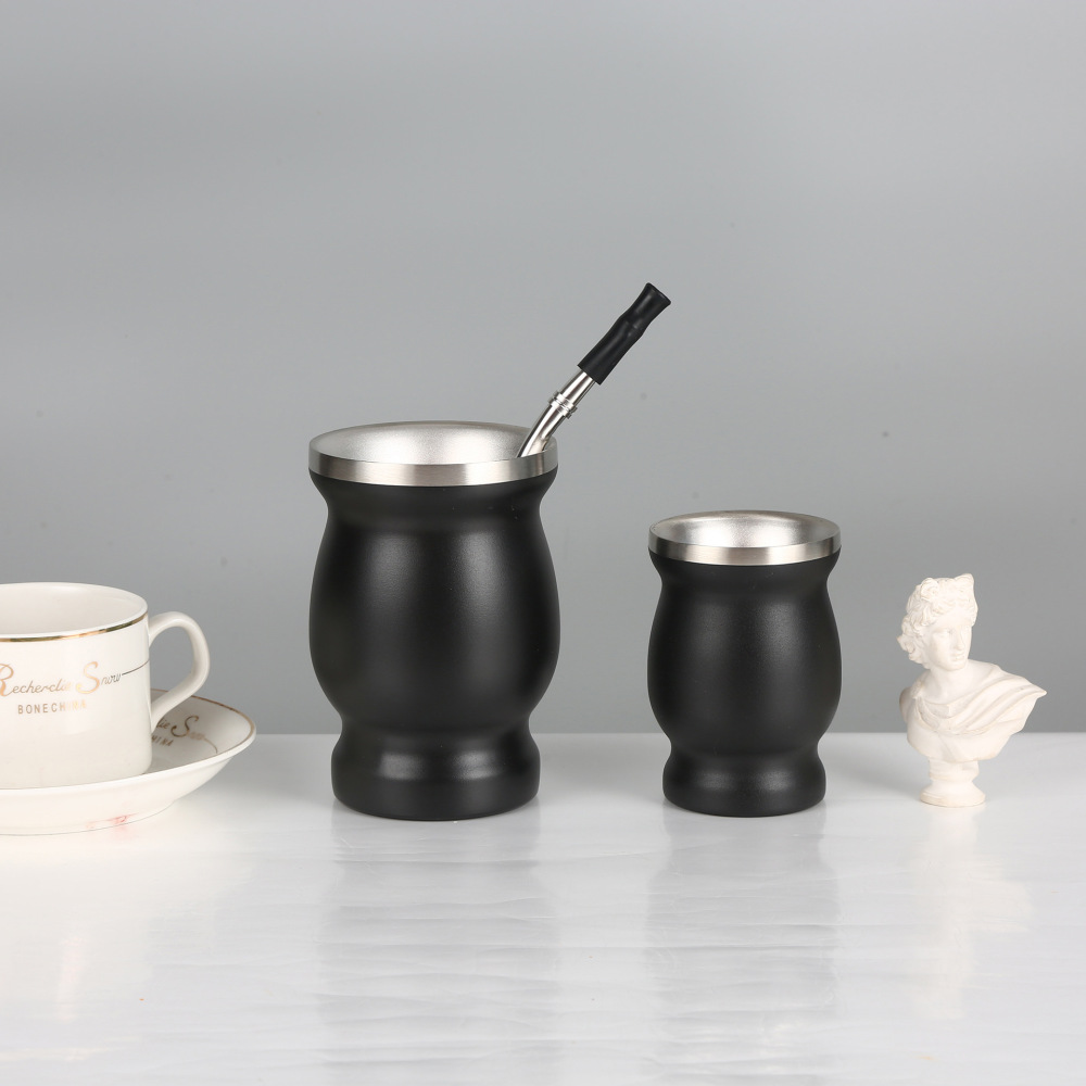 Credrink Yerba Mate Cup 120ml/4oz Stainless Steel Mate Gourd Double Walled Tea Cup for Yerba Mate