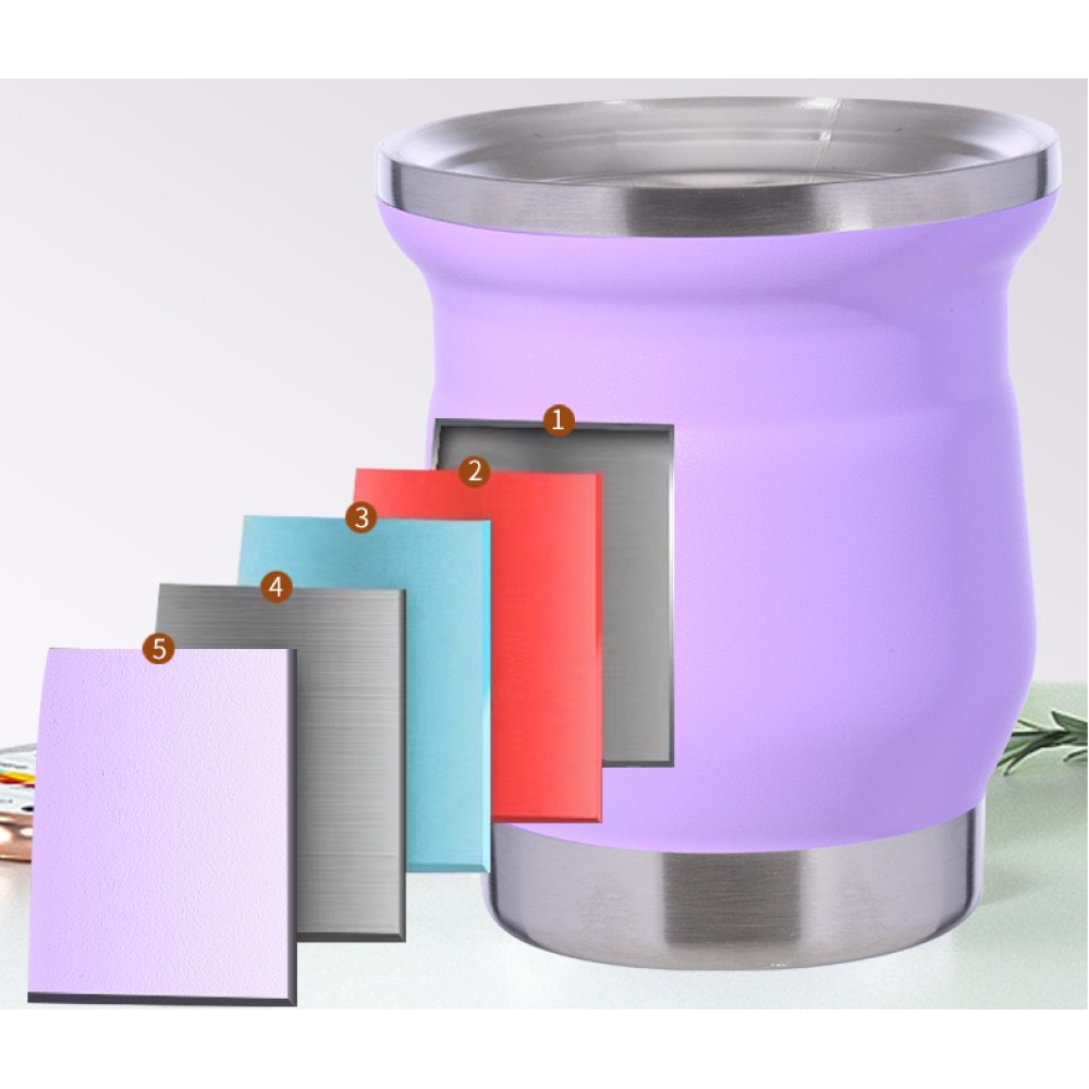 Mate de acero inoxidable de 260 ml con doble pared de Credrink