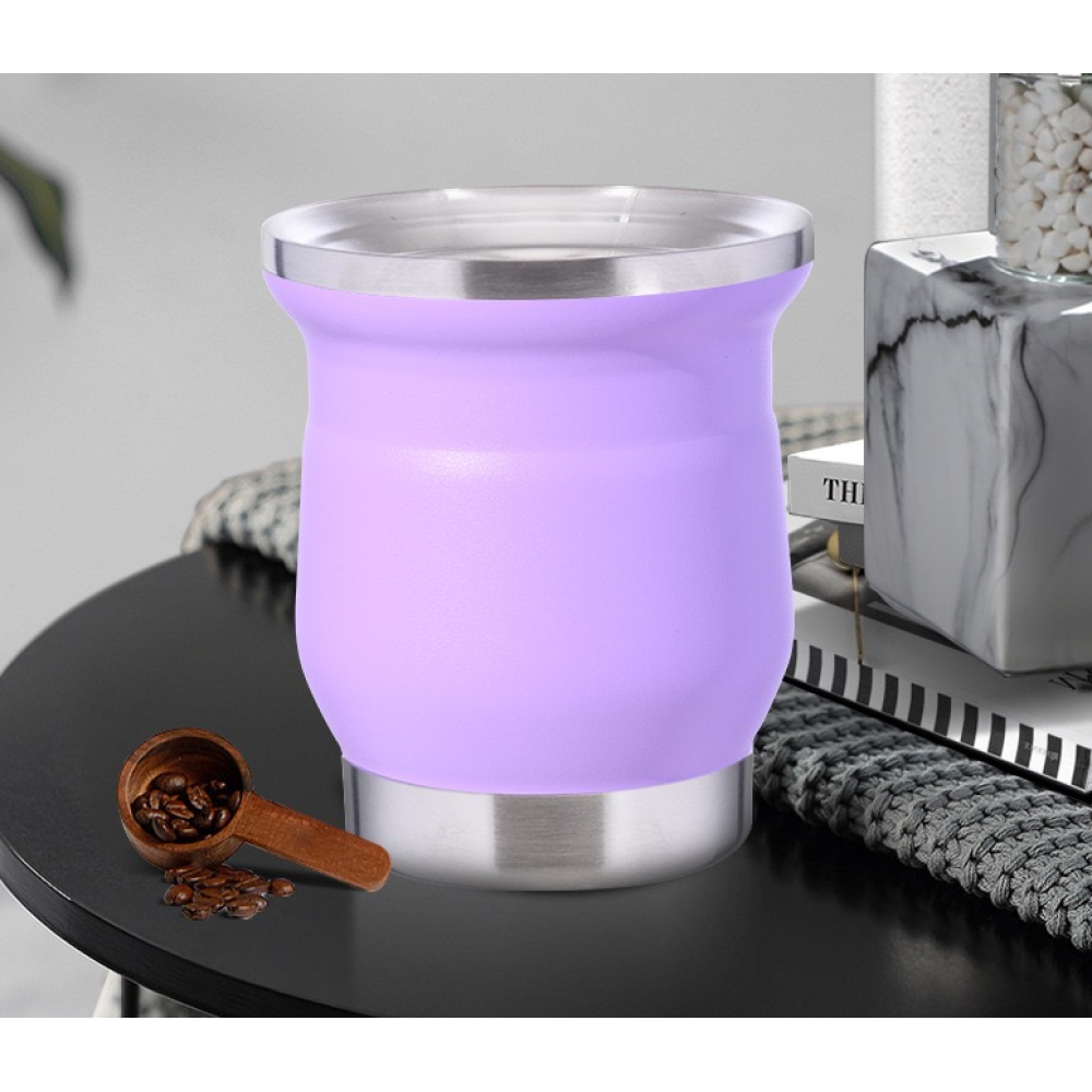 Mate de acero inoxidable de 260 ml con doble pared de Credrink