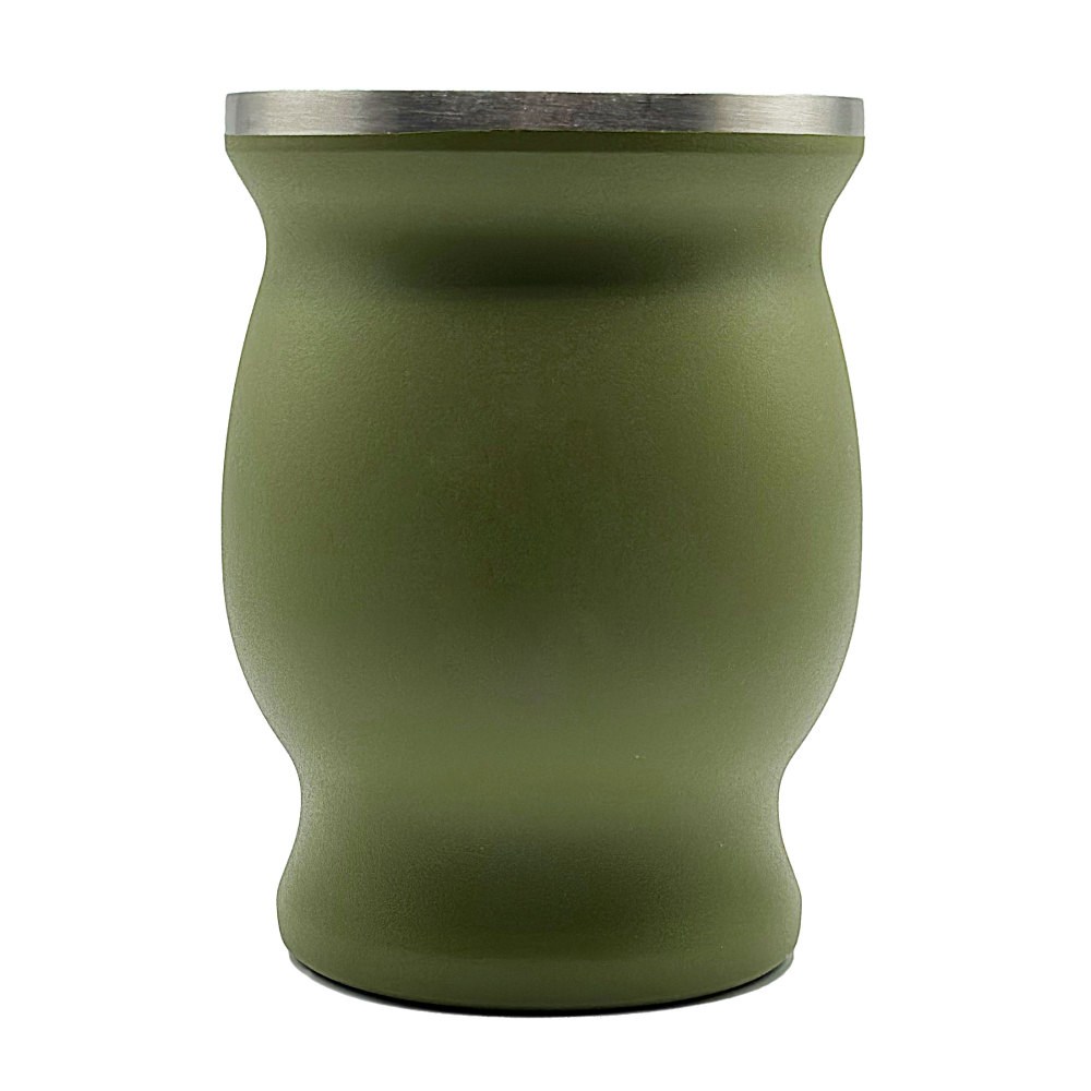 Ensemble de tasse à maté et de bombilla à double paroi en acier inoxydable moulu de 8 oz de Credrink - L'ensemble Yerba Mate comprend une tasse à maté Yerba avec une paille à maté Bombillas