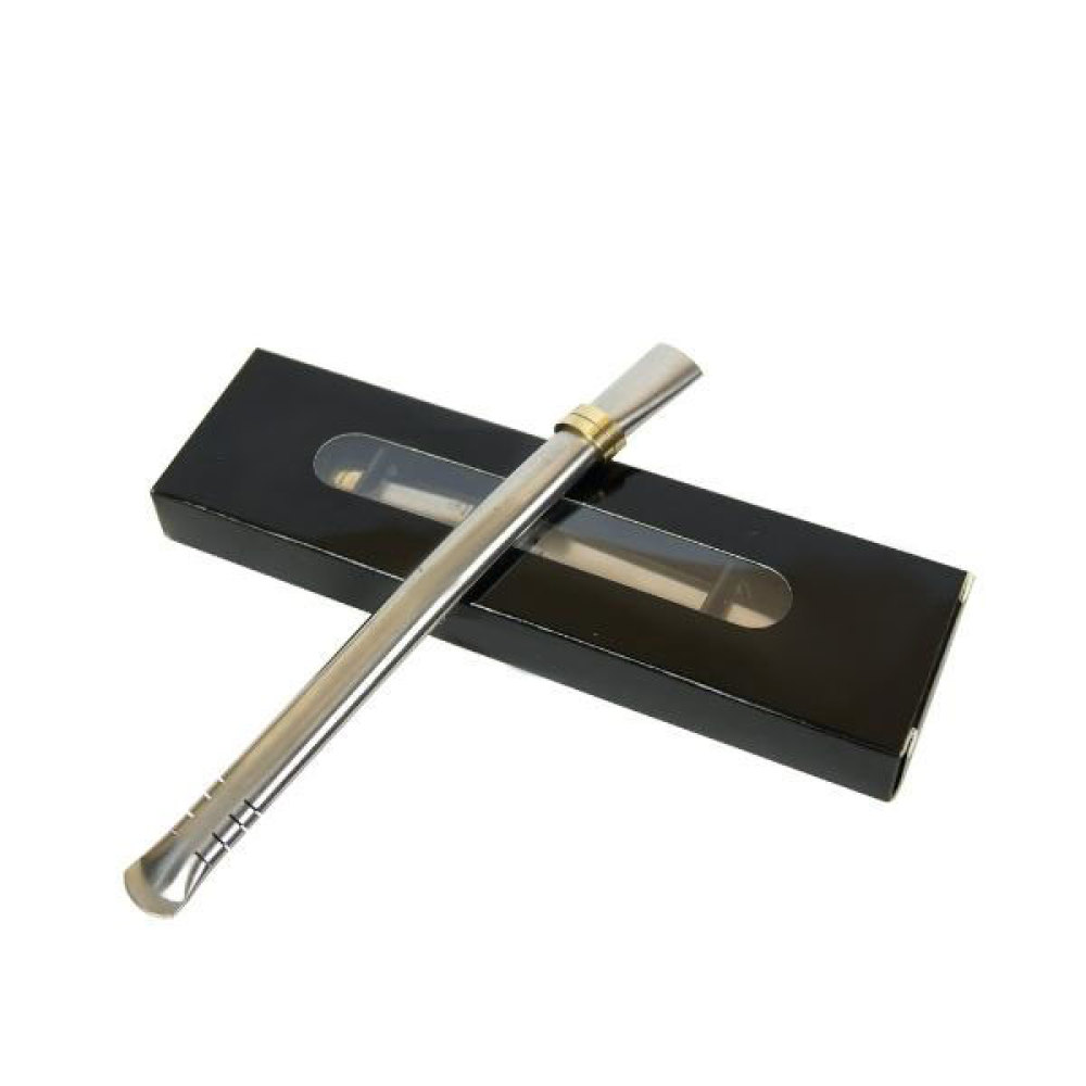 Bombillas de acero inoxidable Credrink para mate con estuche de regalo - Juego de bombillas para tomar mate - 6 cm de largo